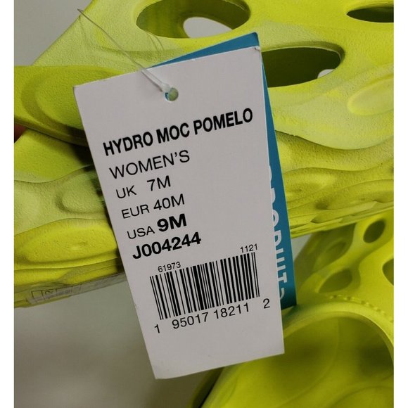 Merrell Womens Hydro Moc Pomelo Water croc shoes Size 9 volt Yellow NEW! - Picture 8 of 9
